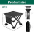 Monetais Portable Folding Chair with Side Pocket and Carry Bag, Strong Steel Frame Oxford Fabric Stool for Outdoor