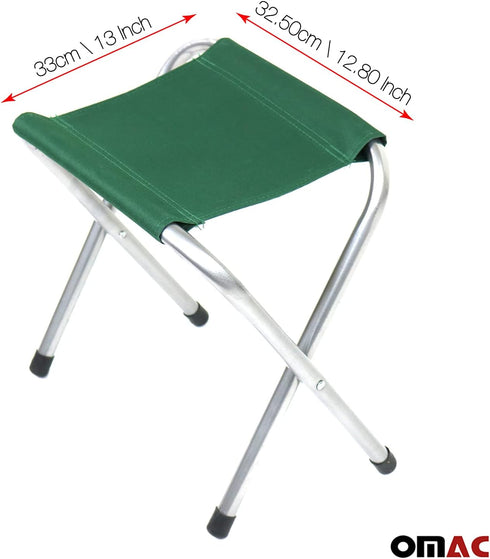 OMAC Portable Waterproof Camping Chair - Green Folding Seat for Outdoor Adventures