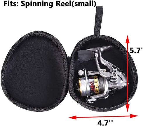 Fishing Reel Protective Case for Baitcasting Drum Spinning Raft Reels, Tackle Storage Bag with Strap