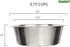 Greendale - 2 Pack - Large (6.75 Cups) - Stainless Steel Metal Dog Bowls - Perfect for Dog Food and Water…