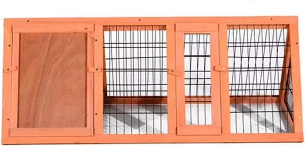 Garvee Wooden Rabbit Cage, A-Frame Chicken Coop Outdoor with 2 Doors &