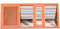 Garvee Wooden Rabbit Cage, A-Frame Chicken Coop Outdoor with 2 Doors &