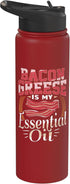 Bacon Lover Apparel Bacon Grease Is My Essential Oil Funny Foodie Stainless Steel Insulated Water