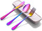 Portable Utensils Set with Case, 4pcs Stainless Steel Reusable Silverware for Lunch, Camping, School, Picnic, Easy to