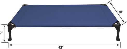 Veehoo Portable Cooling Elevated Dog Bed, Large Raised Pet Cot with Washable Breathable Mesh & No-Slip Feet