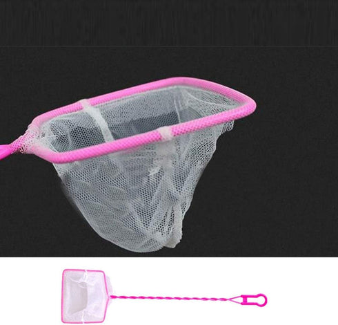 POPETPOP 3pcs Aquarium Fish Net, Fishing Nets for Fish Tank Lakes Ponds Saltwater (Pink 4/5/6 Inch)