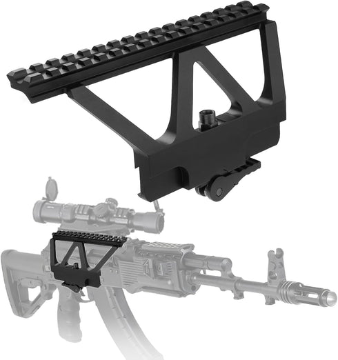 Side Scope Mount - Quick Detach Scope Mount Side Picatinny Rail for Red Dot Optic Scope