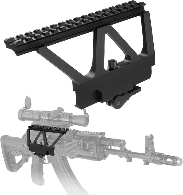 Side Scope Mount - Quick Detach Scope Mount Side Picatinny Rail for Red Dot Optic Scope