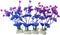 4 Pcs Green Artificial Plastic Plants, Fish Tank Plants for Fish Aquarium Decoration (Purple)