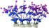 4 Pcs Green Artificial Plastic Plants, Fish Tank Plants for Fish Aquarium Decoration (Purple)