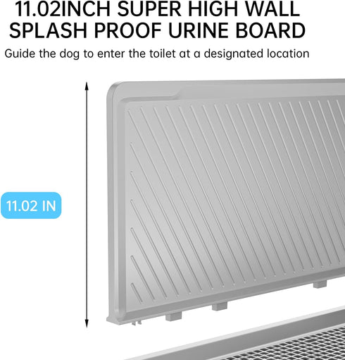 KOLA PANDA Wall,25.59"X19.69" Indoor Dog Potty Tray with High Pee Pad Holder,Dogs Litter Box,Mesh Training Toilet
