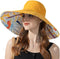 Super Wide Brim Packable Sun Hat for Women, Reversible Double-Sided UV Protection Beach Bucket Cap