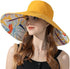 Super Wide Brim Packable Sun Hat for Women, Reversible Double-Sided UV Protection Beach Bucket Cap