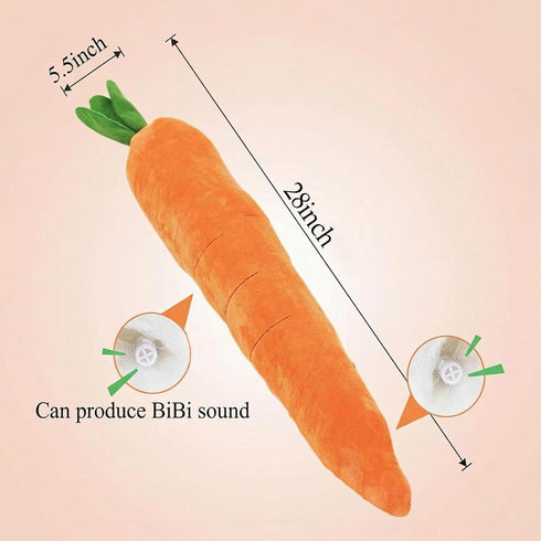 (28"x 5.5") HDKUW Giant Carrot Dog Toy, Dog Squeaky Toys to Keep Them Busy for Small Medium Large Dogs, Plush Dogs Chew
