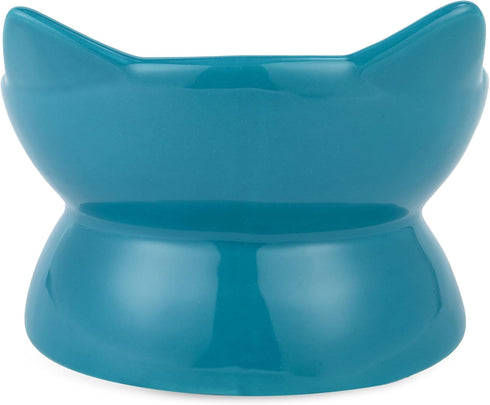 Park Life Designs Oscar Tilt Cat Dish, 10 Oz - Blue Pet Bowl