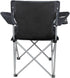 Generic Quad Folding Camp Chair with Cup Holder, Black Sturdy Foldable Lawn Chair with Side Beverage Holder, Quick Fold