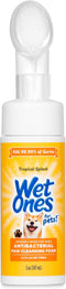 Wet Ones for Pets Antibacterial Dog Paw Cleansing Foam with Built-in Scrubber Brush, Tropical Splash Scent, 5 oz