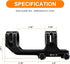 6061-T6 1.42 inch High(1inch/30mm/34mm) Precision Rifle Scope Mounts - Aluminum Picatinny Cantilever Scope Mounts