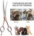 Fenice Peak Professional Curved Dog Grooming Scissors - 8'' Rose Gold 440C Stainless Steel Pet Cutting Shears