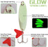 Elyrav Fishing Spoon Lures Glow Spoons Jigging Bait with Sharp Treble Hooks Luminous Metal Lures Casting Spoons Spinner