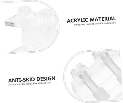 NOLITOY 4 Pcs Fish Tank Background Clip - Fish Tank Clips for Backdrops and Divider for Aquarium Acrylic Fish Tank