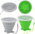 JBER Silicone Collapsible Travel Cup, Silicone Folding Camping Cup with Lids for Outdoor Hiking Travel