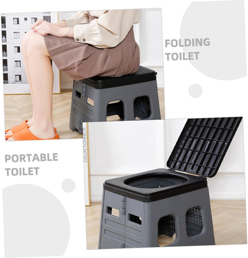 Portable Travel Potty Emergency Folding Toilet for Camping Rv and Outdoor Use Durable Material Lightweight and Compact