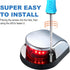 Bi-Color Bow Navigation Light for Small Boats, Yachts, and Skiffs