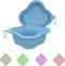 Dog Travel Bowls, Portable Collapsible Slow Feeder for Pets, Foldable Cat Water Dish Bowl (Blue)