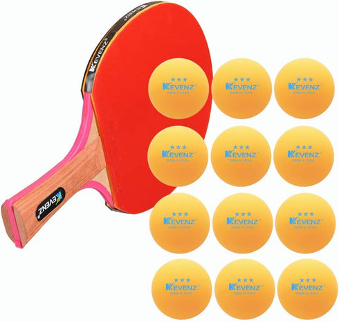 KEVENZ 3 Star Ping Pong Balls, 40+mm Advanced Table Tennis Balls, Bulk Outdoor (Orange, White)