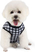 Dog Surgery Suit - Black Plaid Onesie for Female & Male Dog Spay/Neuter Recovery, Medium