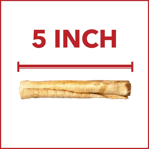 Pet Factory American Beefhide Dog Chew Treats, 5" Chip Rolls, Chicken Flavor, 8 Count/1 Pack