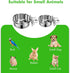Dog Food Water Bowl with Clamp Holder - Stainless Steel Hanging Bowls for Small Medium Large Dogs