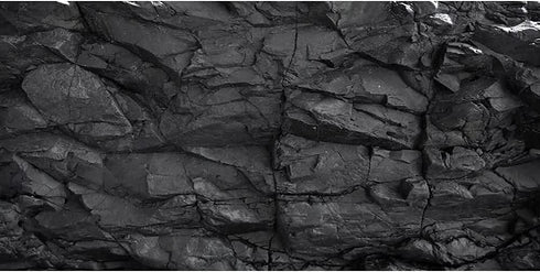 AWERT 48x20 inches Black Rock Aquarium Background, Stone Fish Tank Background