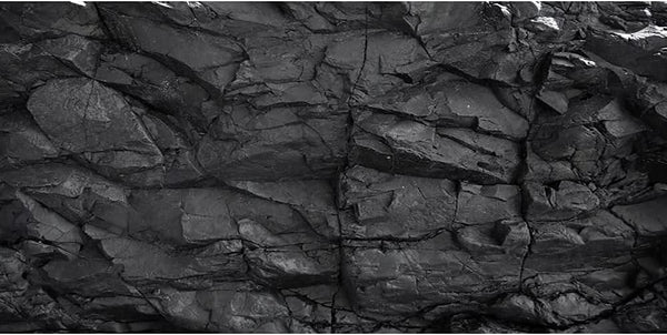 AWERT 48x20 inches Black Rock Aquarium Background, Stone Fish Tank Background