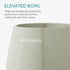 Navaris Elevated Slow Feeder Dog Bowl - Melamine Pet Food Bowl for Dogs and Cats, 7.4" x 7.36" x 4.7"