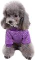 Pet Dog Classic Knitwear Sweater, Warm Winter Coat for Small Dogs (M, Purple)