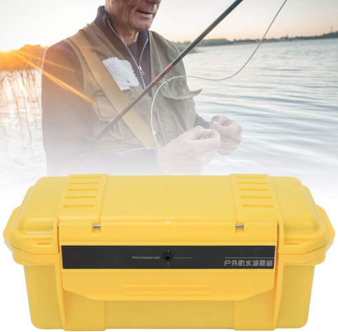 plplaaoo Outdoor Survival Sealed Container Case, Shockproof Waterproof Storage Box for Outdoors, Yellow