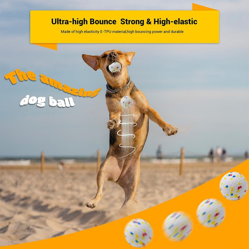 Dog Balls Toys for Aggressive Chewers, Indestructible Durable Bouncy Floating Balls for Fetch, Solid Rubber Ball for