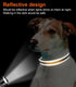 Joytale Adjustable Reflective Dog Collar, Soft Neoprene Padded Breathable Nylon for Medium Dogs, Khaki, M