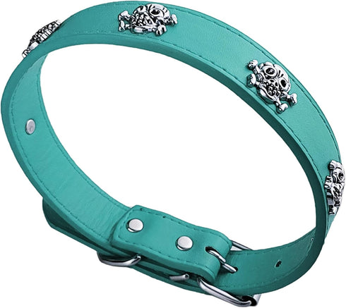 New Skull Dog Collar, Skeleton Cat Collar with Skull Design for Dogs and Cats, Blue Small
