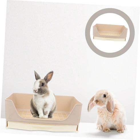 Compact Rabbit Litter Box for Pet Training - Durable Design