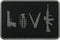 uuKen Tactical Gear Love Symbol Sign Tactical PVC Patch with Hook Fastener Backing (Black and Grey)
