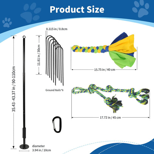 Outdoor Dog Toy,Interactive Dog Toys Outside Tug of War Dog Toy Interactive Exercise Game for Small Medium Large Dogs