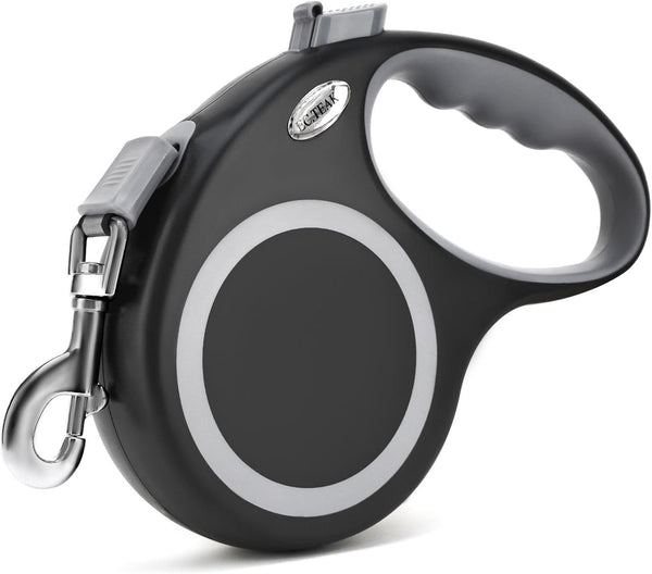 Heavy Duty Retractable Dog Leash 26 FT for Dogs up to 110lbs, Strong Nylon Tape, One-Handed Brake, Perfect for Medium