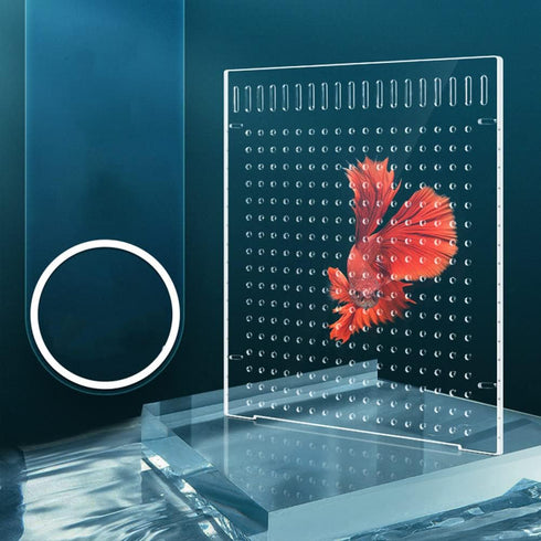 7 x 6.3 Inch Transparent Acrylic Divider for Fish Tanks, DIY Aquarium Accessories with Suction Cup