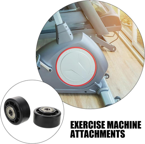 2-Pack 2.75X2.75X1.18In Fitness Equipment Wheel Durable Plastic Roller Wheel Replacement for Exercise Bikes Treadmills