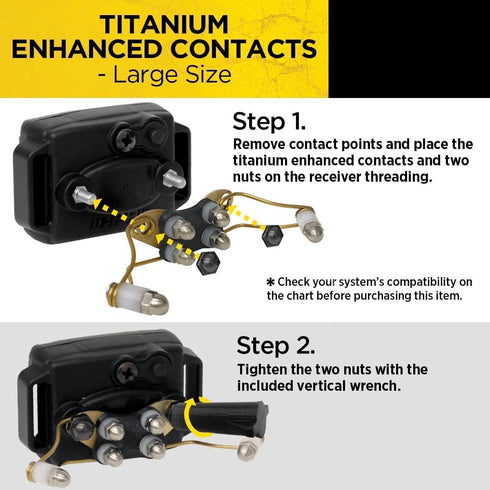 Dogtra Large Titanium Enhanced Contacts for Dogtra Remote Dog Training eCollars