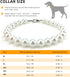 KUDES Chunky Pearl Dog Necklace, Strong Stainless Steel Wire Rope, Elegant Classic Big Pearl Collar for Medium Large