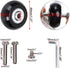OwnMy Luggage Suitcase Replacement Wheels, 40mm x 18mm Rubber Swivel Caster Wheels, Set of 4